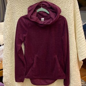Maroon hooded sweatshirt
